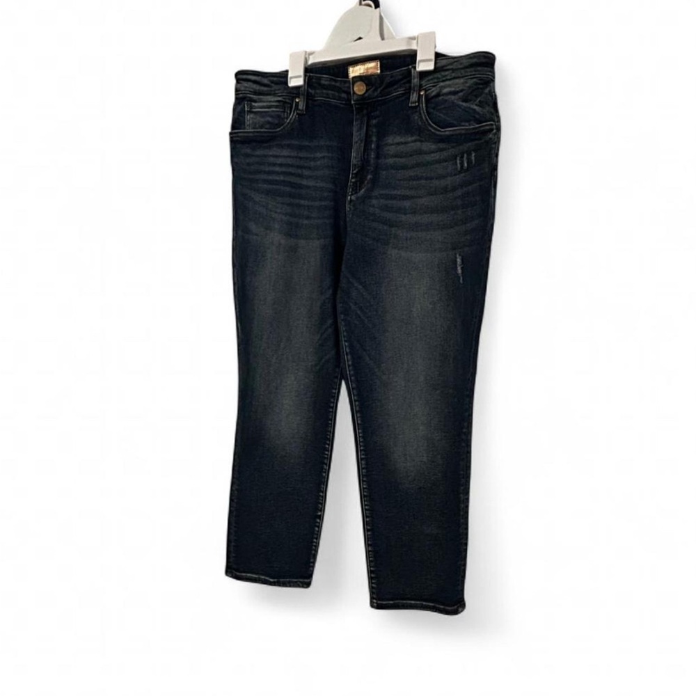Kut from the Kloth Catherine Dark Wash Ankle Straight leg Jean Denim Rodeo Sz 16